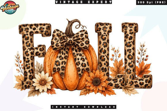 Download Cute Autumn Leopard Print Fall PNG - Leopard Collection