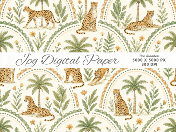 Download Safari Leopard Arch Pattern Digital Pape - Leopard Collection